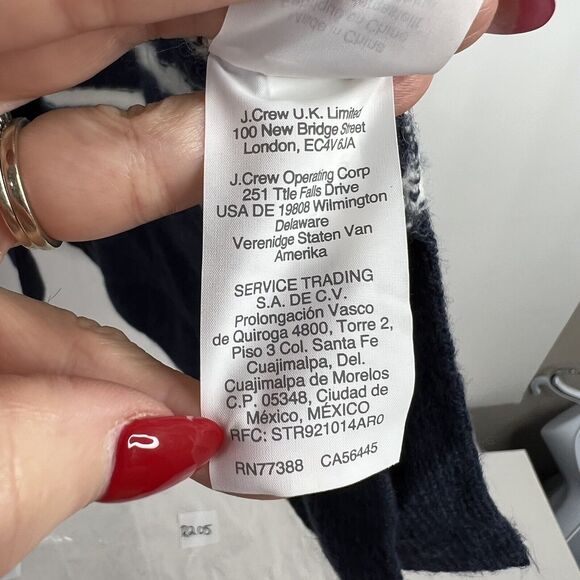 Madewell Sz S Cardigan Sweater Cozy Walker Striped Wool Alpaca Blend Nautical - Picture 8 of 11